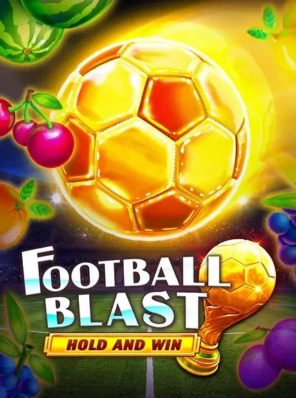Decorative casino game artwork for Slots Amigo: Football Blast Hold And Win