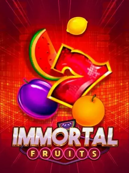 Decorative casino game artwork for Slots Amigo: Immortal Fruits